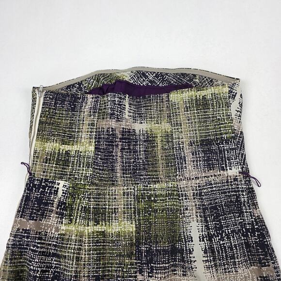 Edme & Esyllte Strapless Dress Womens 10 Green Anthropologie Side Zip Lined - Picture 12 of 14